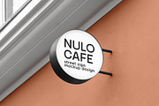 Round neon signboard mockup, a Product Mockup by eezo (Thumbnail 4 of 6)