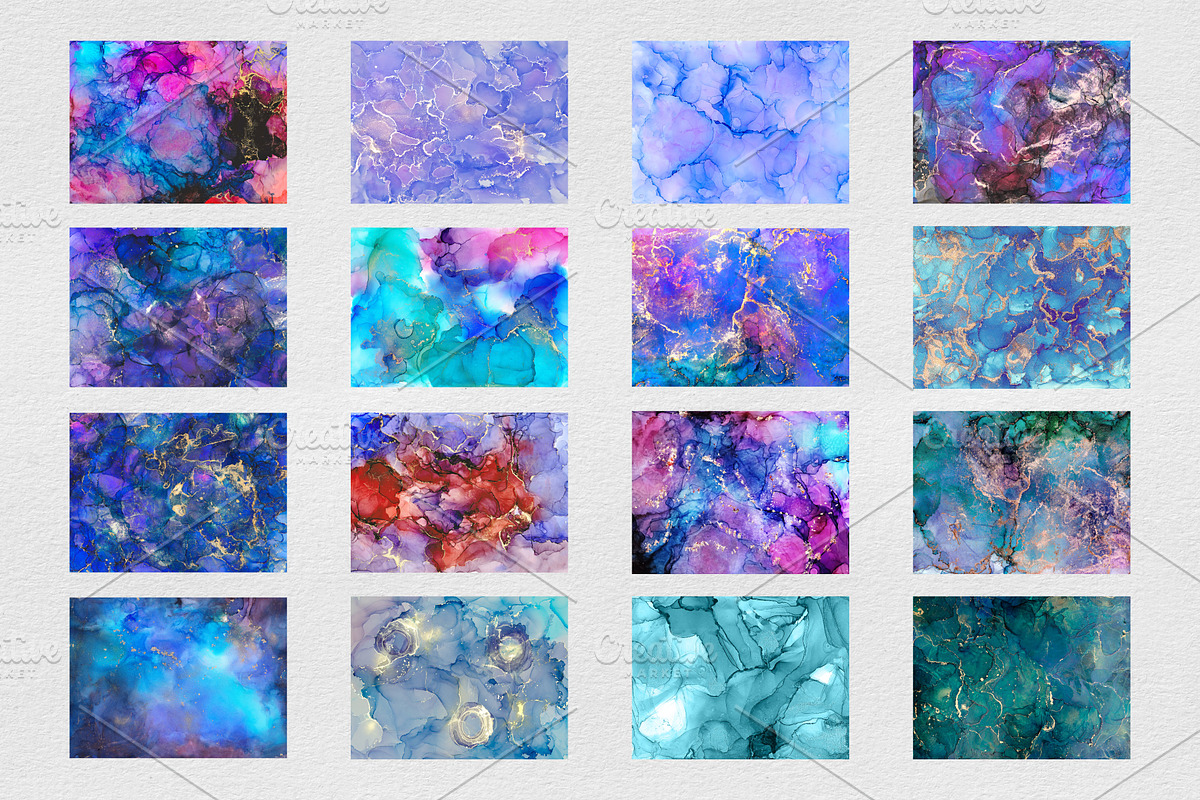 30 Alcohol Ink Abstract Backgrounds, a Texture Illustration by Artemisia_Art (Photo 3 of 5)
