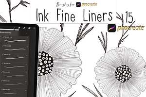 Ink Fine Liners Procreate Brushes