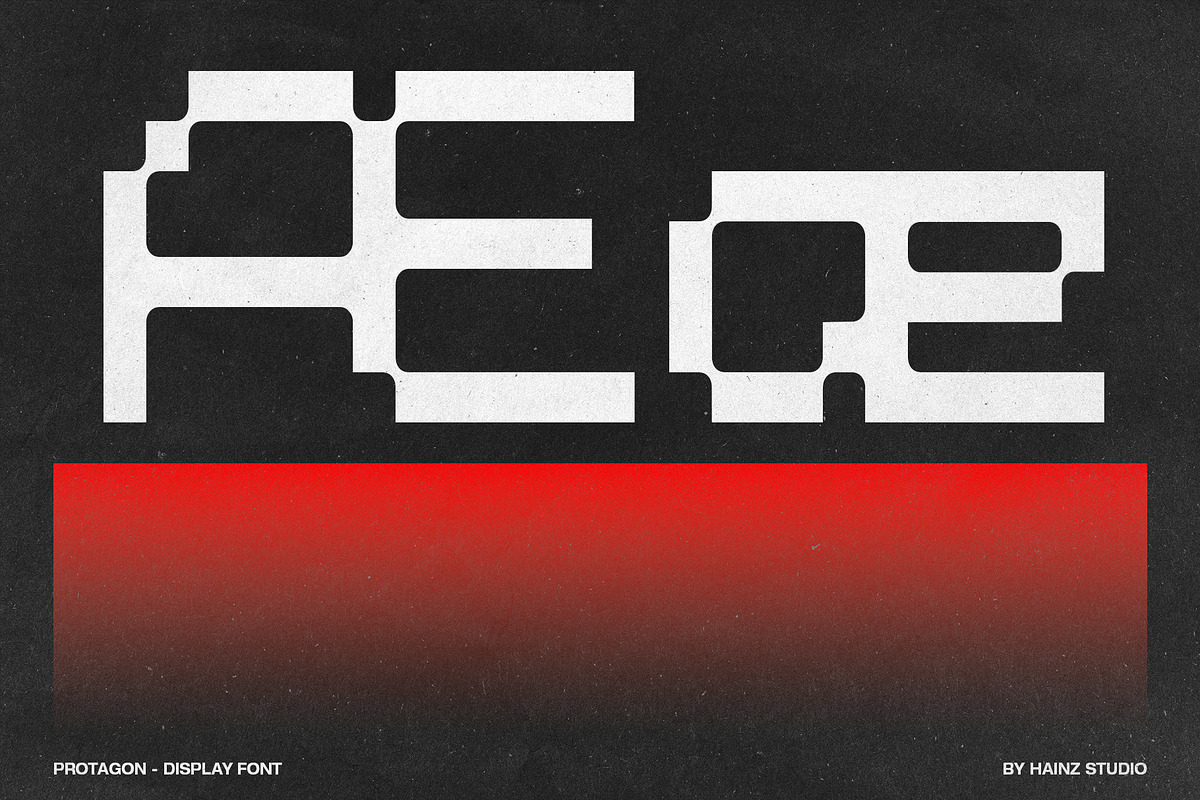 PROTAGON - Modern Pixel Display Font, a Sans Serif Font by Hainz Studio (Photo 5 of 13)