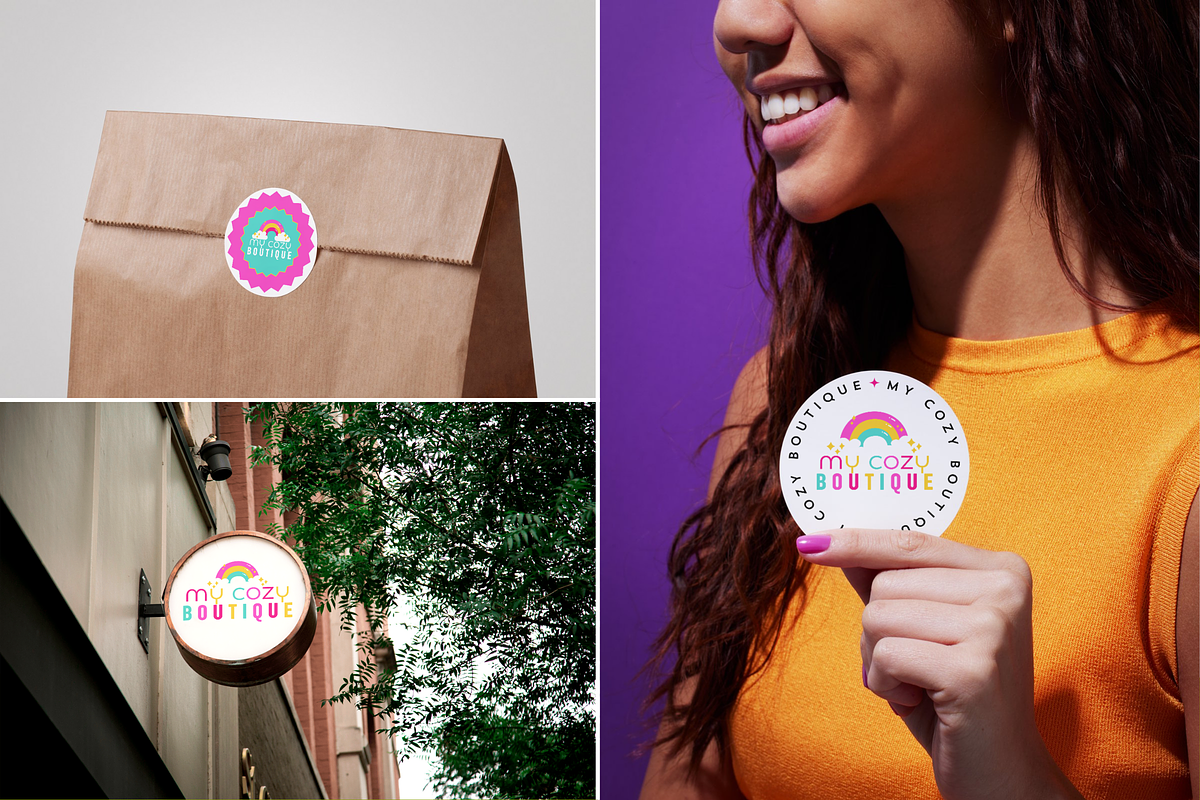 Colorful Boutique Logo - 3 Versions, a Branding & Logo Template by SunshineStudioBoutique (Photo 9 of 10)
