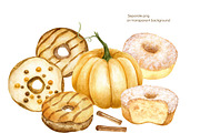 Pumpkin Spice Watercolor Clip Art, an Object Graphic by Watercolor Clipart (Thumbnail 2 of 4)