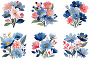 Spring Florals Collection Clipart, an Illustration by CraftArtStudio (Thumbnail 2 of 6)
