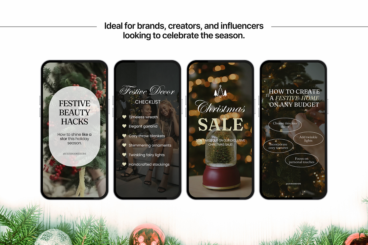 100 Luxury Christmas Reels Templates, a Social Media Template by DigiPax (Photo 5 of 10)