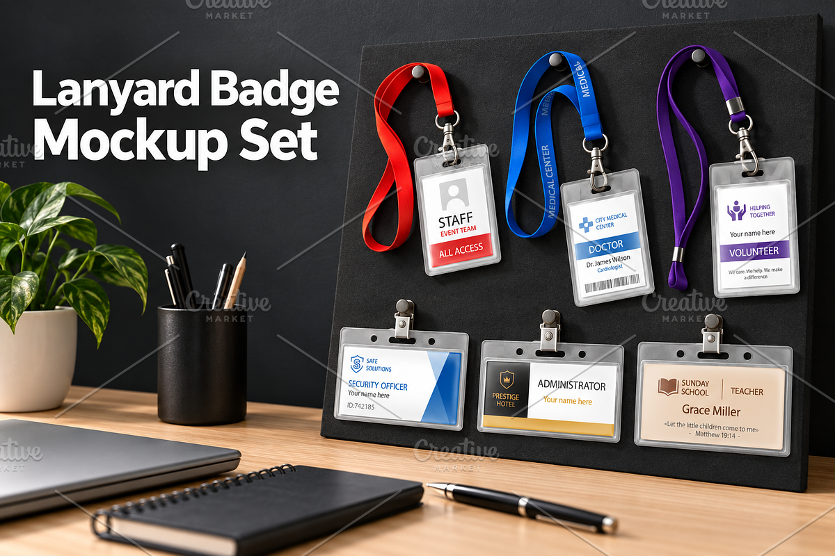 Lanyard Badges, an Object Illustration by alexdndz (Photo 1 of 3)