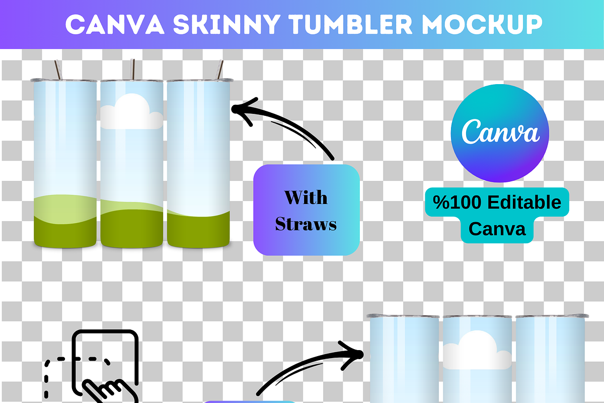Tumbler Mockup Canva 346, a Graphic by AtacanDigital (Photo 2 of 3)