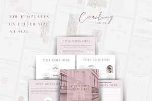 Pink Coaching Template Kit Canva