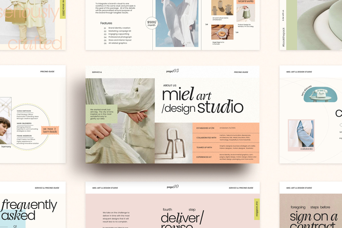 MIEL / Services and Pricing Guide, a Presentation Template by Eviory (Photo 3 of 10)