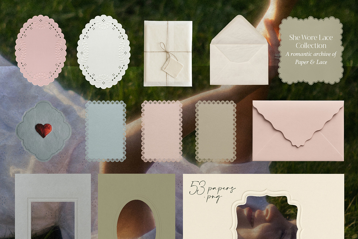 Romantic Archive of Paper & Lace, an Object Graphic by alonahaidash (Photo 10 of 17)