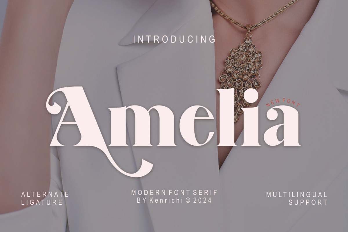 Amelia, a Serif Font by Kenrichi (Photo 1 of 10)