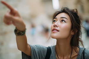 Young asian female traveler, a Person Photo by MistyDay