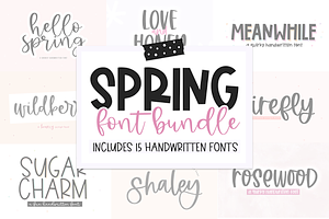 Spring Handwritten Font Bundle