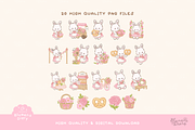 Alpine Flower Meadow Bunny Clipart, an Animal Illustration by Blumensdiary (Thumbnail 2 of 6)