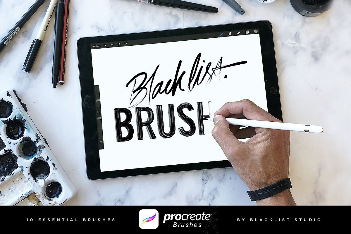 PROCREATE BLACKLIST BRUSHES PACK, a Brush Add-On by Blacklist Studio (Photo 1 of 11)