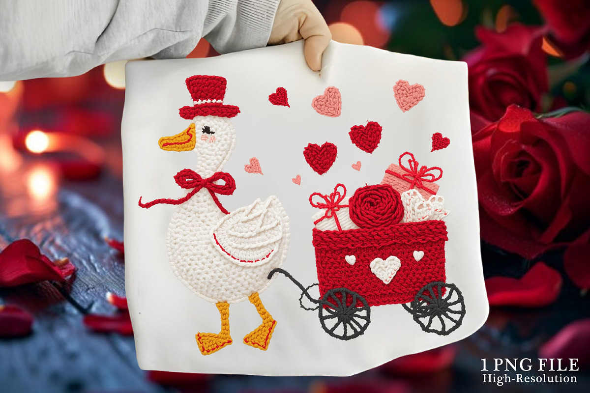 Valentine Goose Yarn PNG, Valentine, an Illustration by Canvas Craft (Photo 1 of 7)