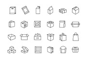 Vector Package Types Icon Set, an Outline Icon by Tettygreen (Thumbnail 2 of 2)