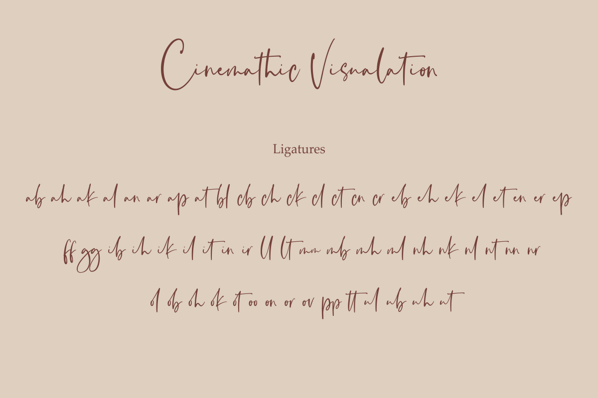 Cinemathic Visualation, a Script Font by Fikryal Studio (Photo 12 of 12)