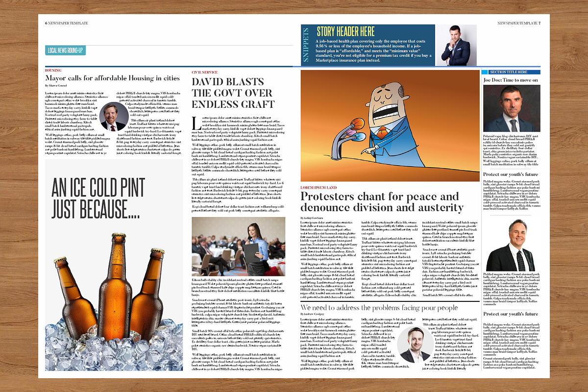 Newspaper Template, a Templates & Theme by Red Cactus Creative (Photo 4 of 14)