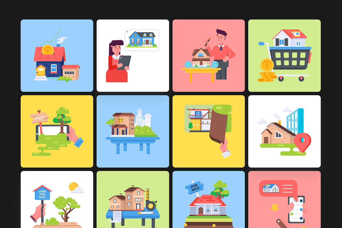 Animated Real Estate Icons, a Duotone Icon by Prosymbols (Photo 7 of 12)