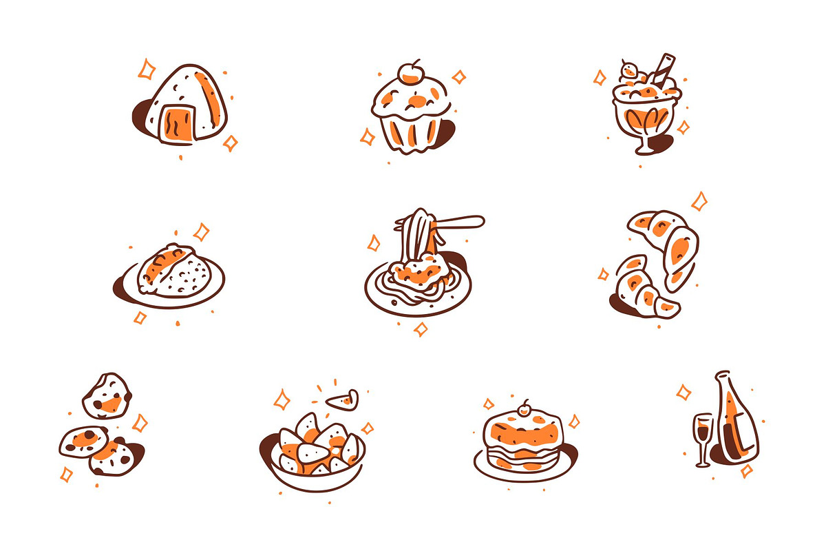 Food Icon Doodle Style Vol 2, an Object Graphic by SLAB! Design (Photo 2 of 3)