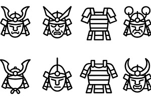 Vector illustration of samurai armor, an Illustration by ZinetroN