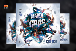Flyer Template Mardi Gras