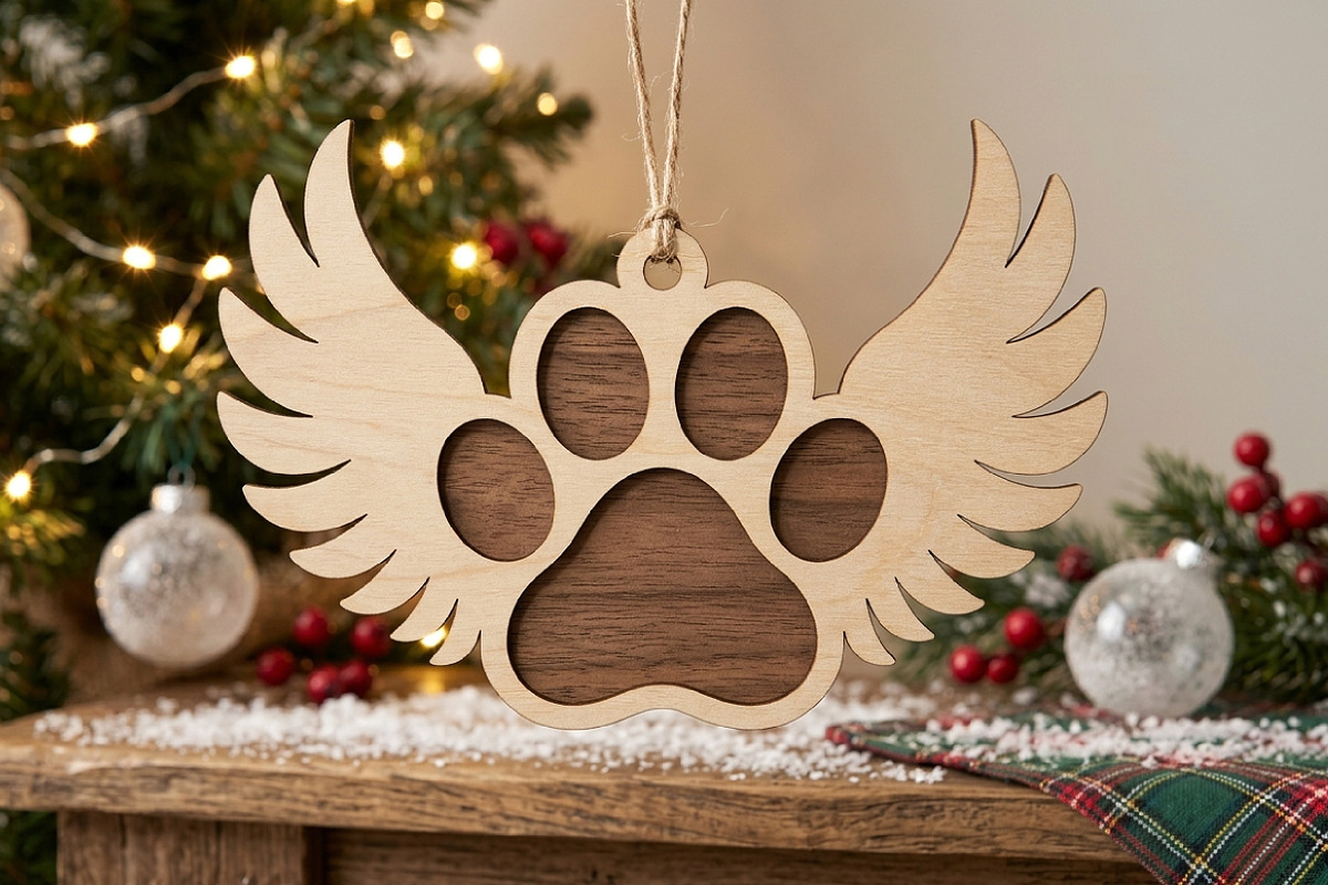 Pet Memorial Laser Cut Wood File,, an Object Graphic by Libby Wishes (Photo 4 of 4)
