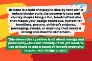 Grillano – Fun Blocky Display Font, a Sans Serif Font by Juru Rancang Studio (Thumbnail 2 of 6)