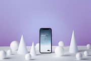 Phone Winter Mockup Set, a Product Mockup by Mockura (Thumbnail 4 of 6)