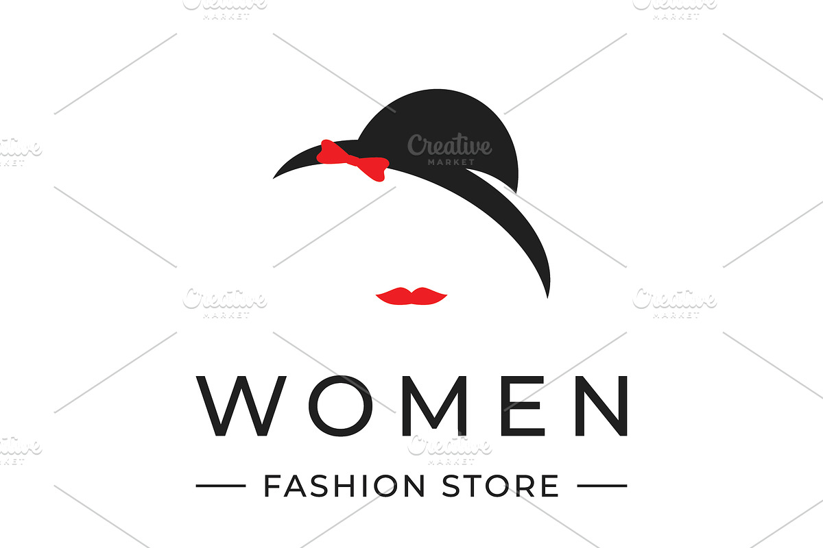 Women's hat abstract logo design wit, a Branding & Logo Template by LOGOCREATIVE