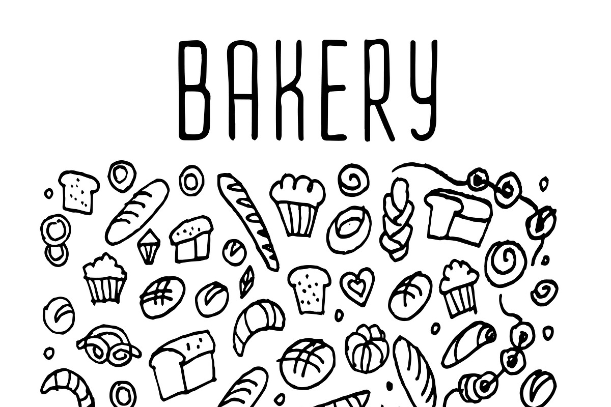 Bakery hand drawn icons, an Outline Icon by Merfin (Photo 2 of 5)