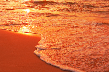 Sunset over sea stock photo containing ocean and sea, a Nature Photo by Milosz Aniol