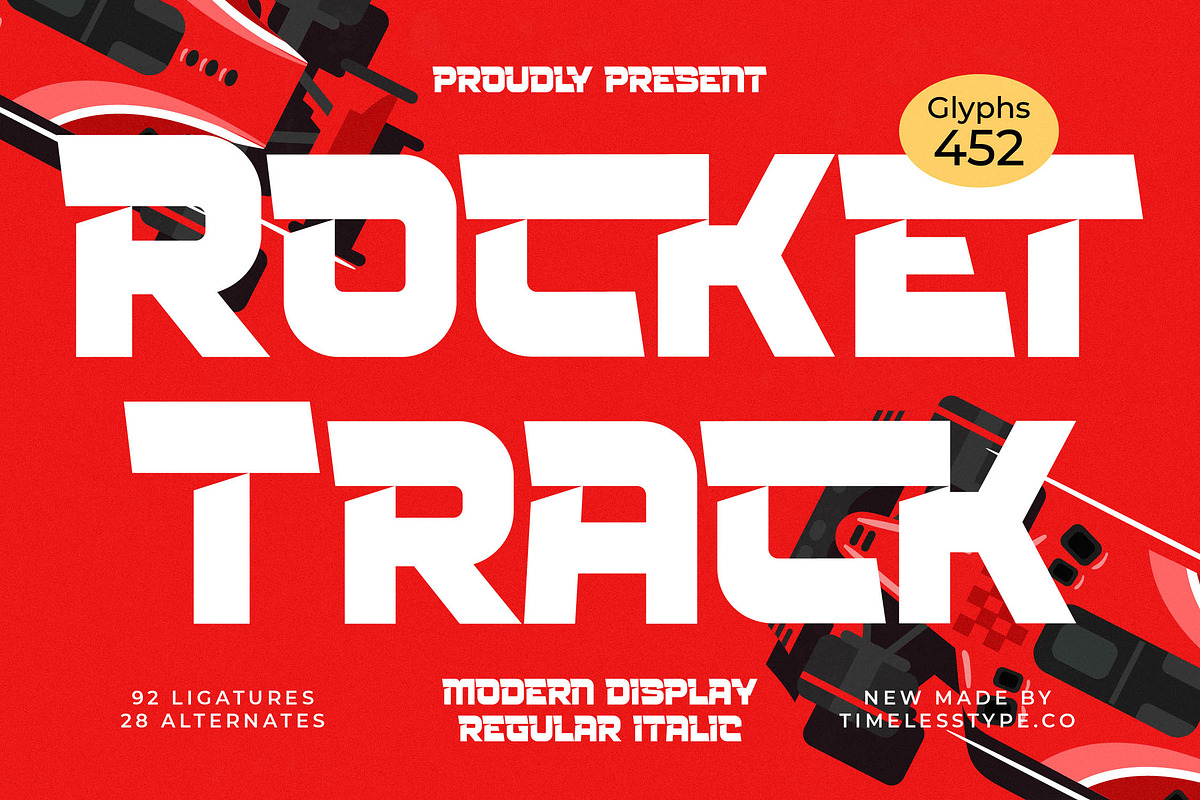 Rocket Track Modern Racing Font, a Sans Serif Font by timelesstype.co (Photo 1 of 20)