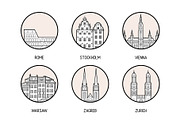 Icons of 30 European cities, a Work Illustration by TheMountBirdStudio (Thumbnail 7 of 9)