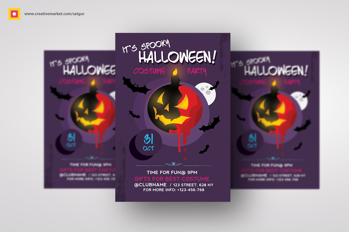 Halloween Flyer Vol 3, a Flyer Template by Satgur Graphic Design (Photo 3 of 5)