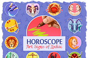 Horoscope Art Signs of Zodiac, an Object Graphic by Dneprstock (Thumbnail 1 of 6)