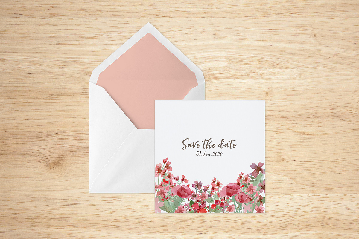 Floral vector invitation, BG 06, an Illustration by May • SHO (Photo 3 of 4)