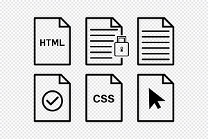 Web development file icons html css, a Technology Illustration by Toufiqul