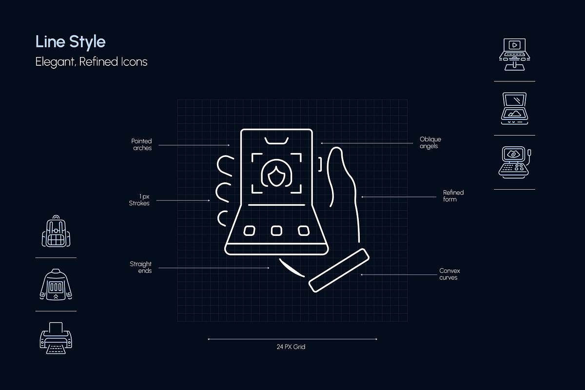 Tech Gadget Icon Set, an Outline Icon by Prosymbols (Photo 3 of 8)