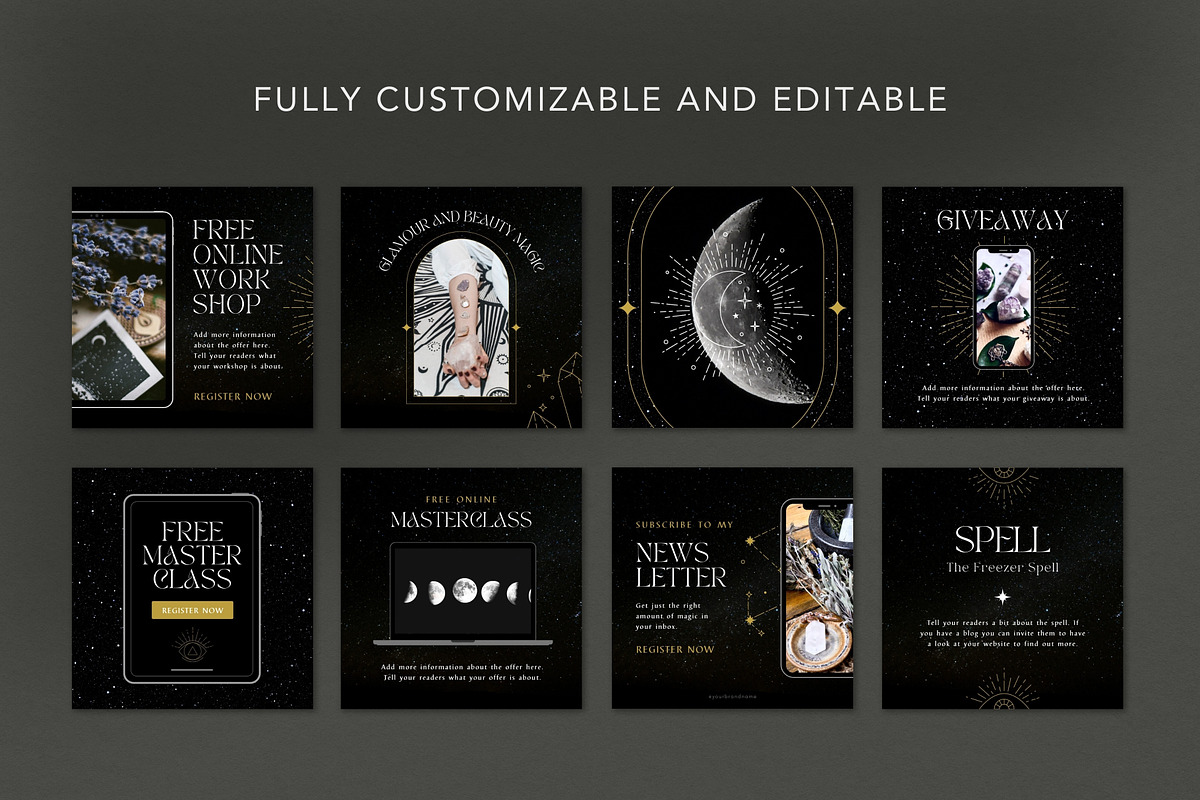 Spiritual Instagram Templates Canva, a Social Media Template by DeeBeeDesign (Photo 4 of 10)