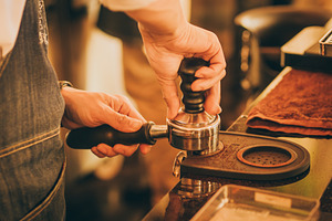 Asian woman in cafe containing asian, woman, and coffee