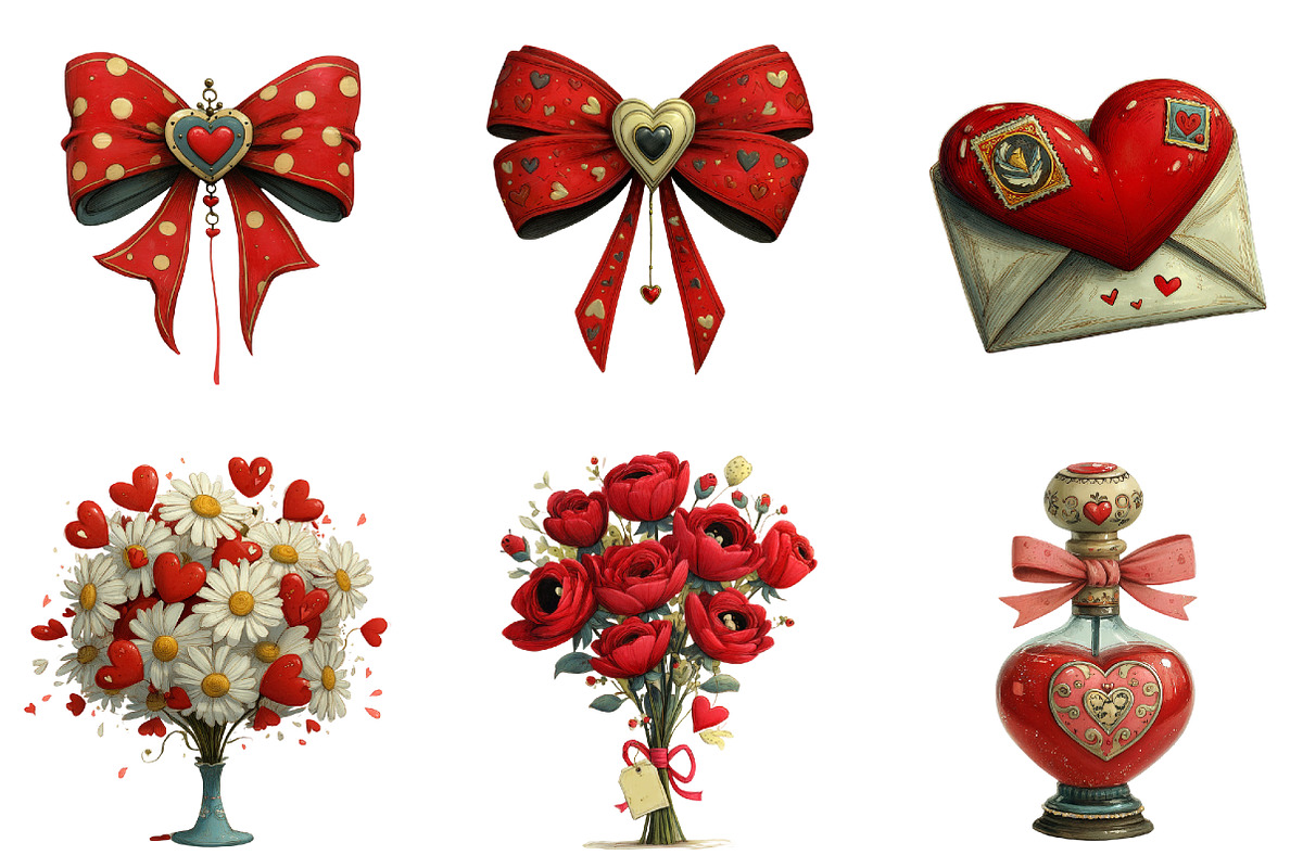 Valentine’s Day Clipart, an Illustration by DreamArtGraphic (Photo 4 of 4)
