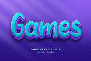 Games Editable Text Style Effect