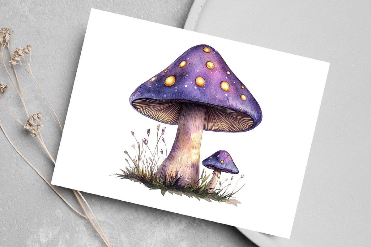 Halloween Mushrooms Clipart, an Illustration by Canvas Craft (Photo 5 of 8)
