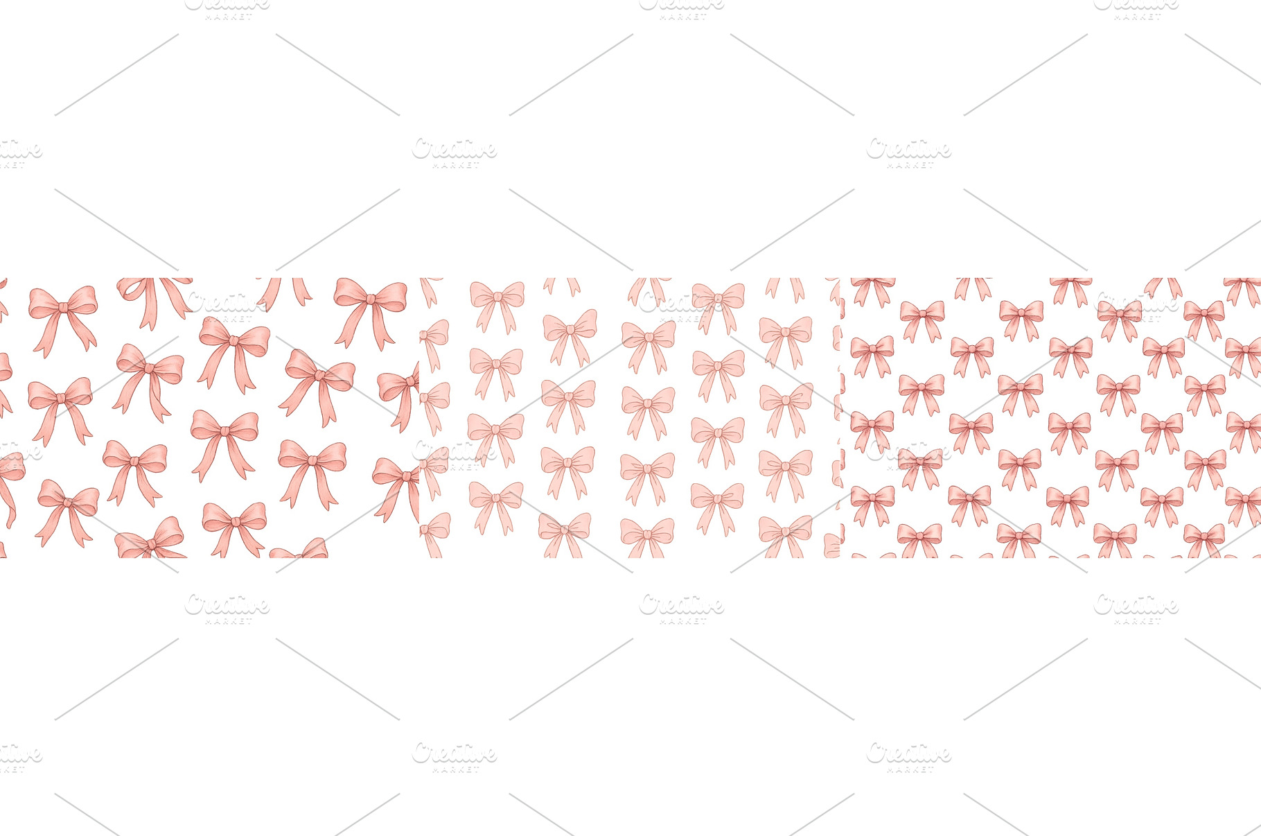 Pink bows arranged in a repetitive, an Arts & Entertainment Photo by ZinetroN