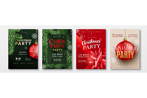 Christmas party invitation poster, an Illustration by Zaie