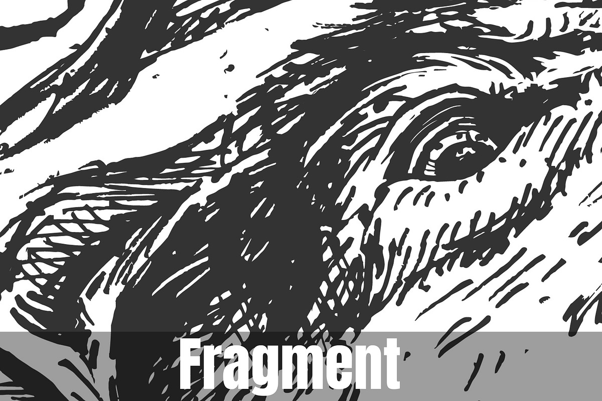 Wild wolf howling engraved portrait, a Background Graphic by CatMadePattern (Photo 2 of 2)