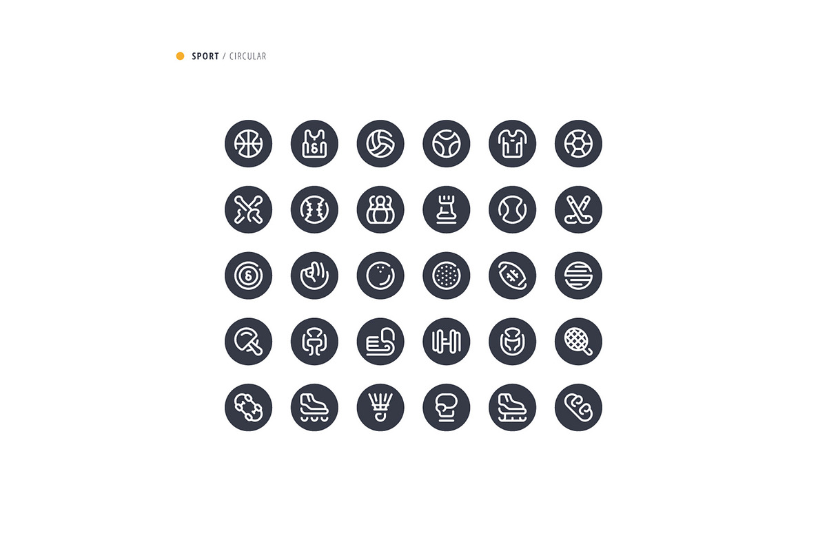Sport Icon Set, an Outline Icon by microstd (Photo 3 of 3)