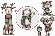 Quirky Christmas Animal Clipart Bund, an Illustration by Libby Wishes (Thumbnail 3 of 7)