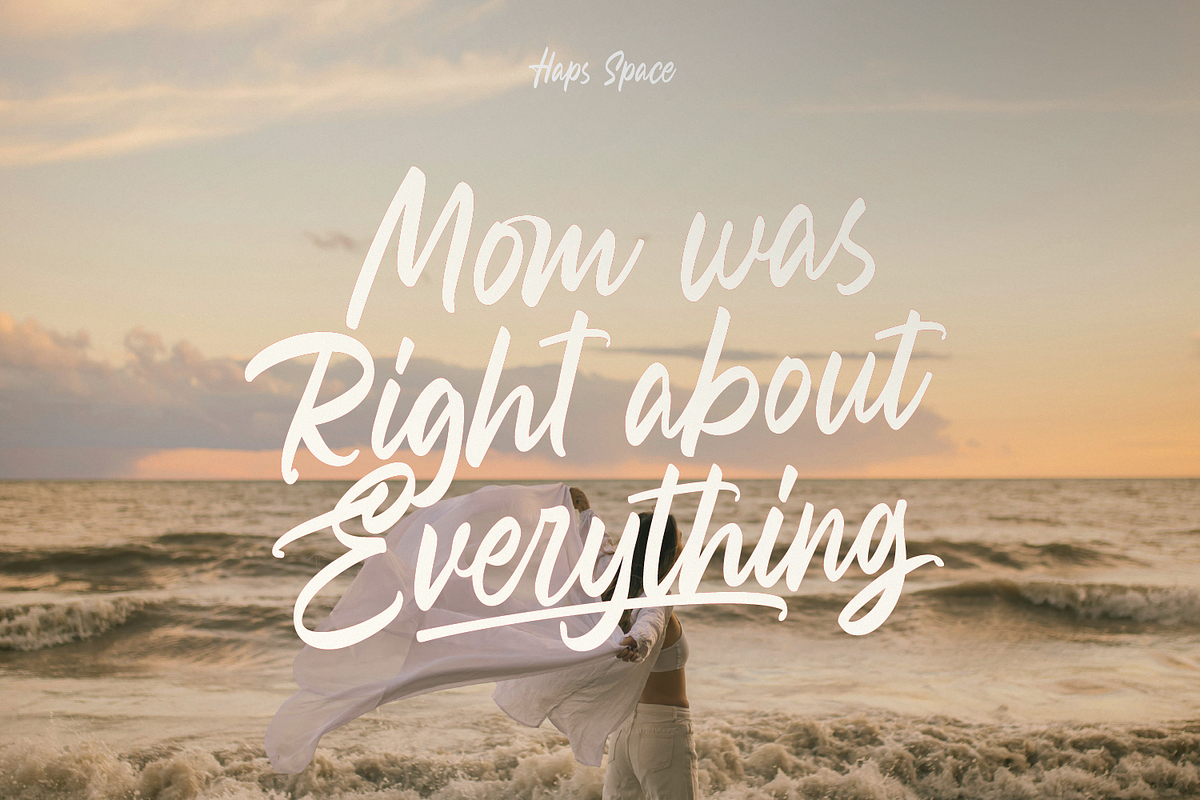 Ravvegin - Calligraphy Font, a Handwritten Font by Haps Space (Photo 13 of 15)